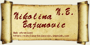 Nikolina Bajunović vizit kartica